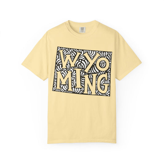 Wyoming "Woodcut Series" T-Shirt - 14 Colors in 7 Sizes Available!