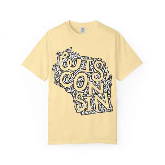 Wisconsin "Woodcut Series" T-Shirt - 14 Colors in 7 Sizes Available!