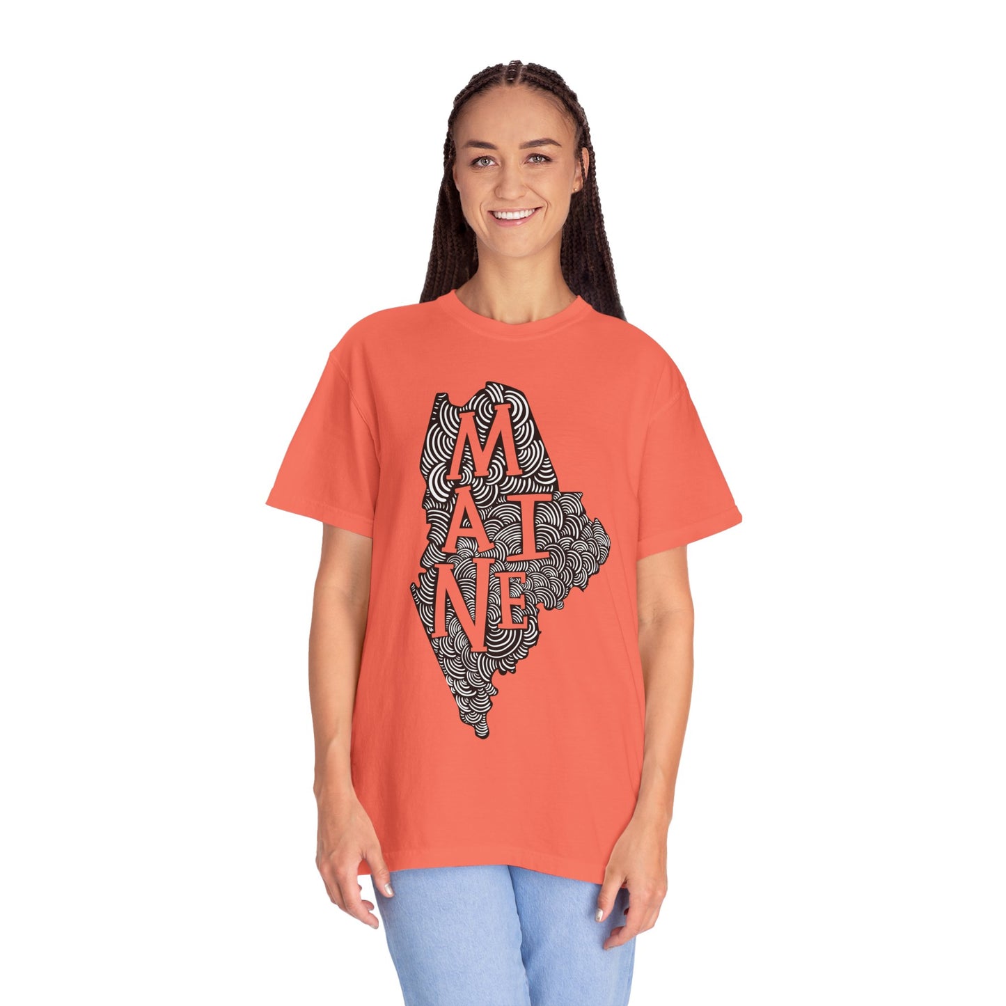 Maine "Woodcut Series" T-Shirt - 14 Colors in 7 Sizes Available!