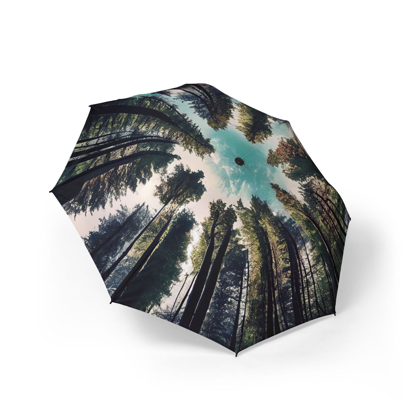 Coniferous Pine Tree Canopy 48" Semi-Automatic Foldable Umbrella