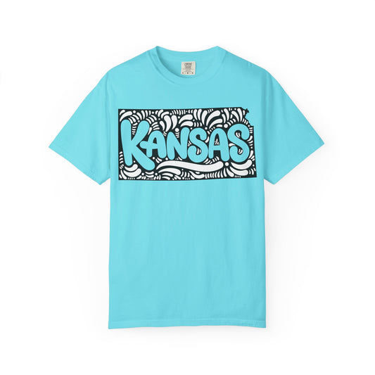 Kansas "Woodcut Series" T-Shirt - 14 Colors in 7 Sizes Available!