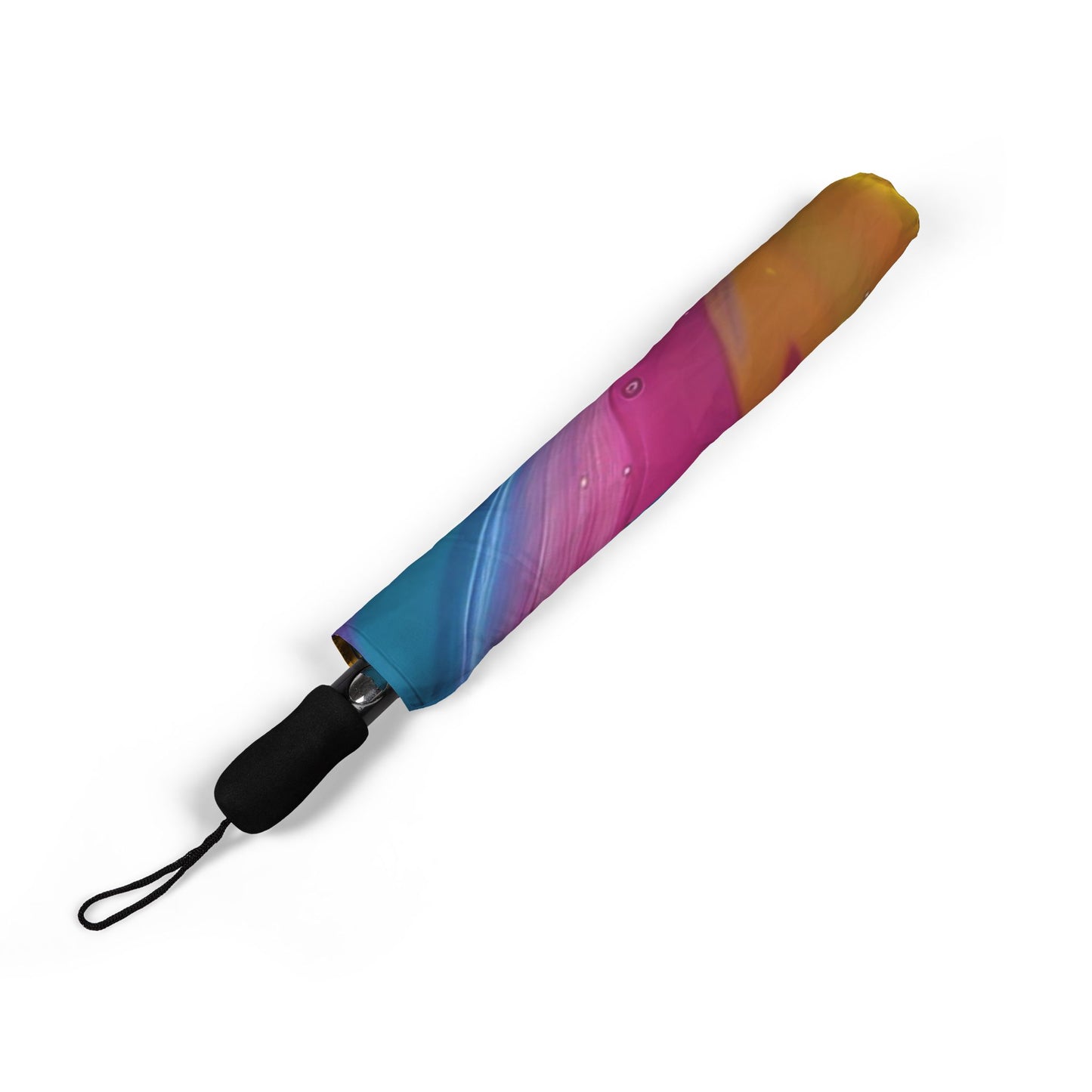 Colorful Rainbow Paint Splash 48" Semi-Automatic Foldable Umbrella