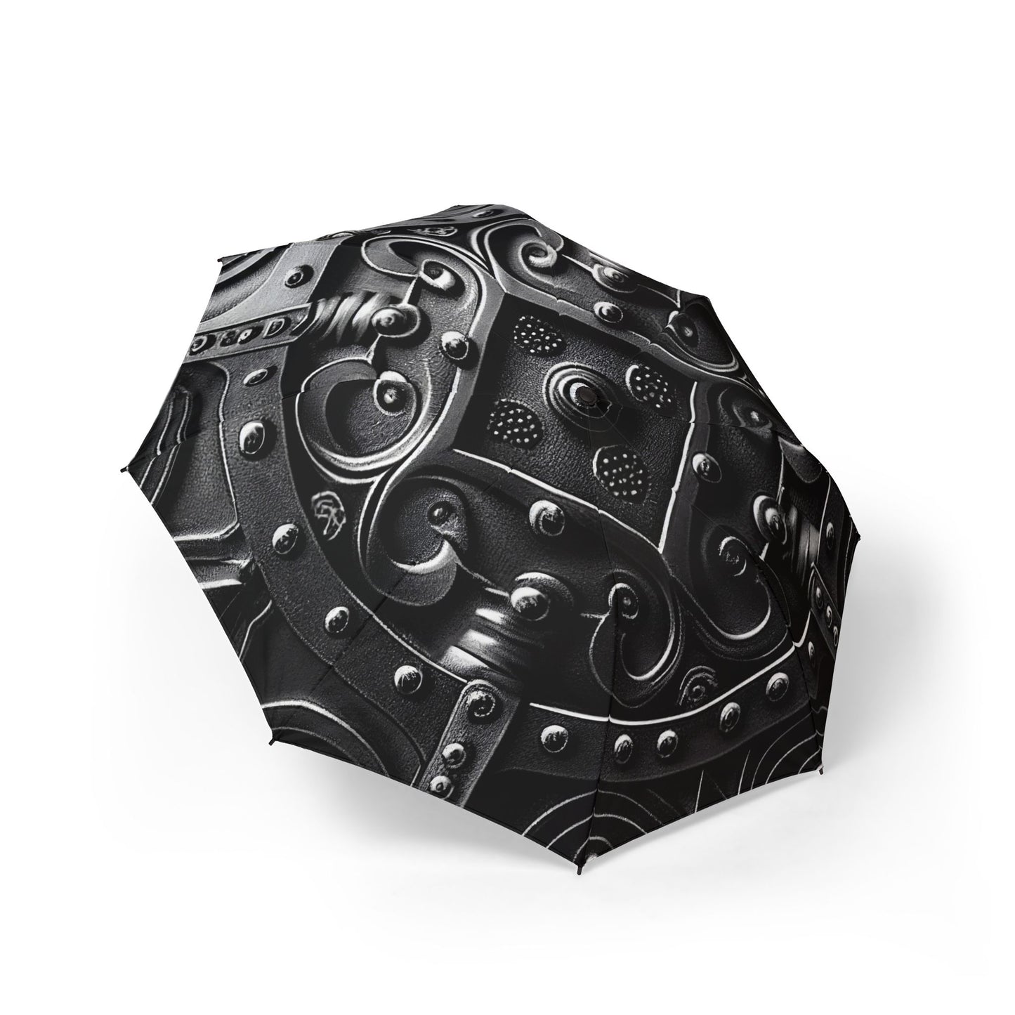 Steampunk Gothic Circular Door 48" Semi-Automatic Foldable Umbrella