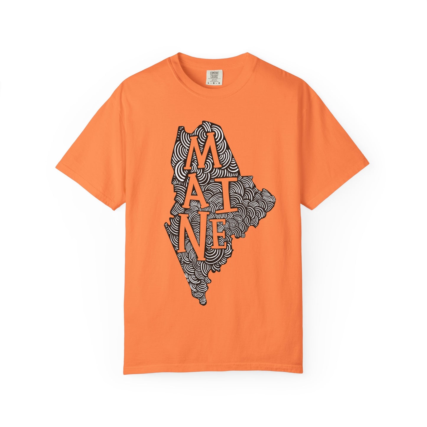 Maine "Woodcut Series" T-Shirt - 14 Colors in 7 Sizes Available!