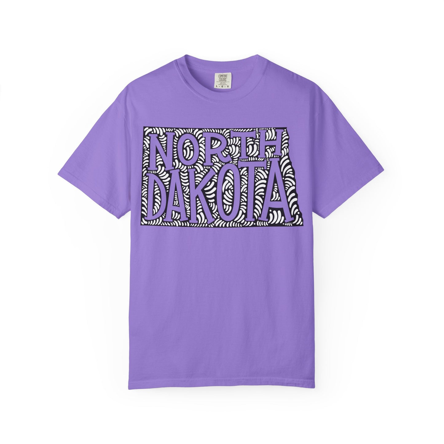 North Dakota "Woodcut Series" T-Shirt - 14 Colors in 7 Sizes Available!