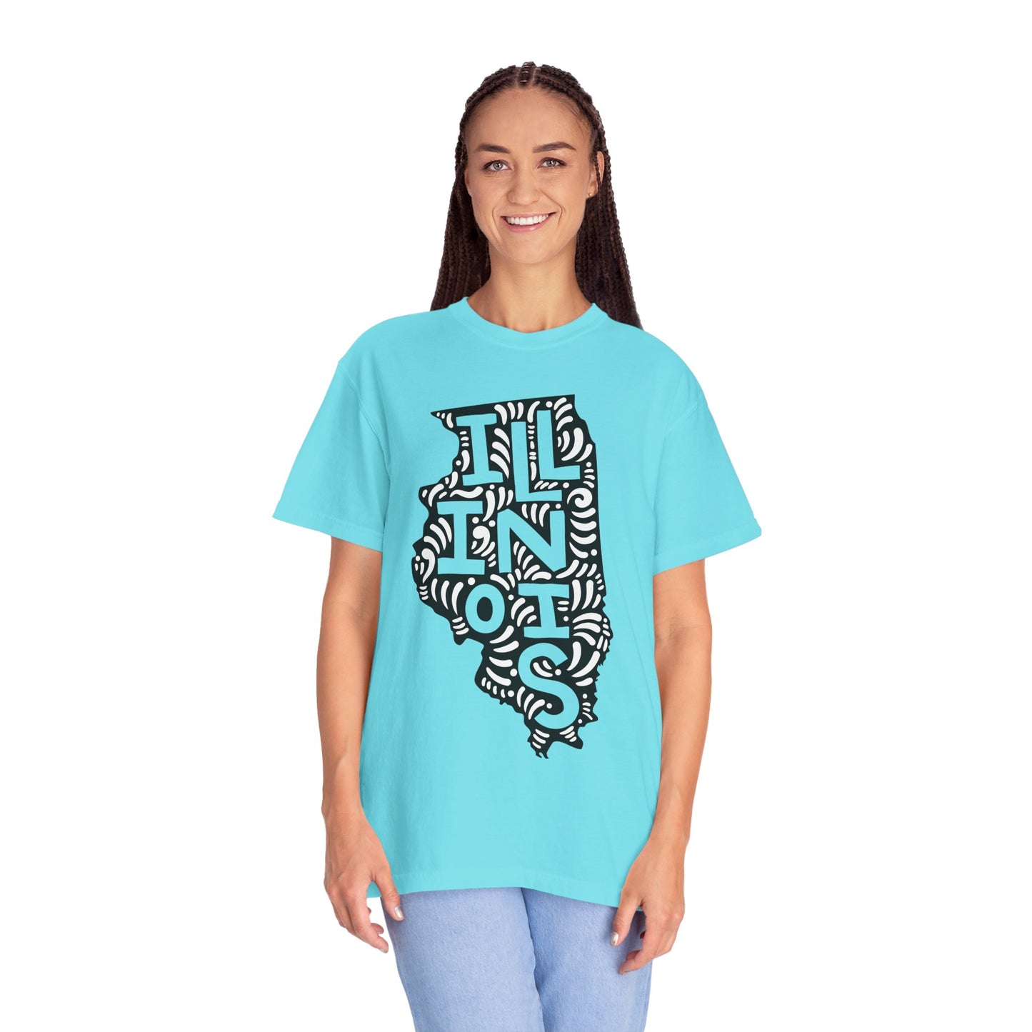 Illinois "Woodcut Series" T-Shirt - 14 Colors in 7 Sizes Available!