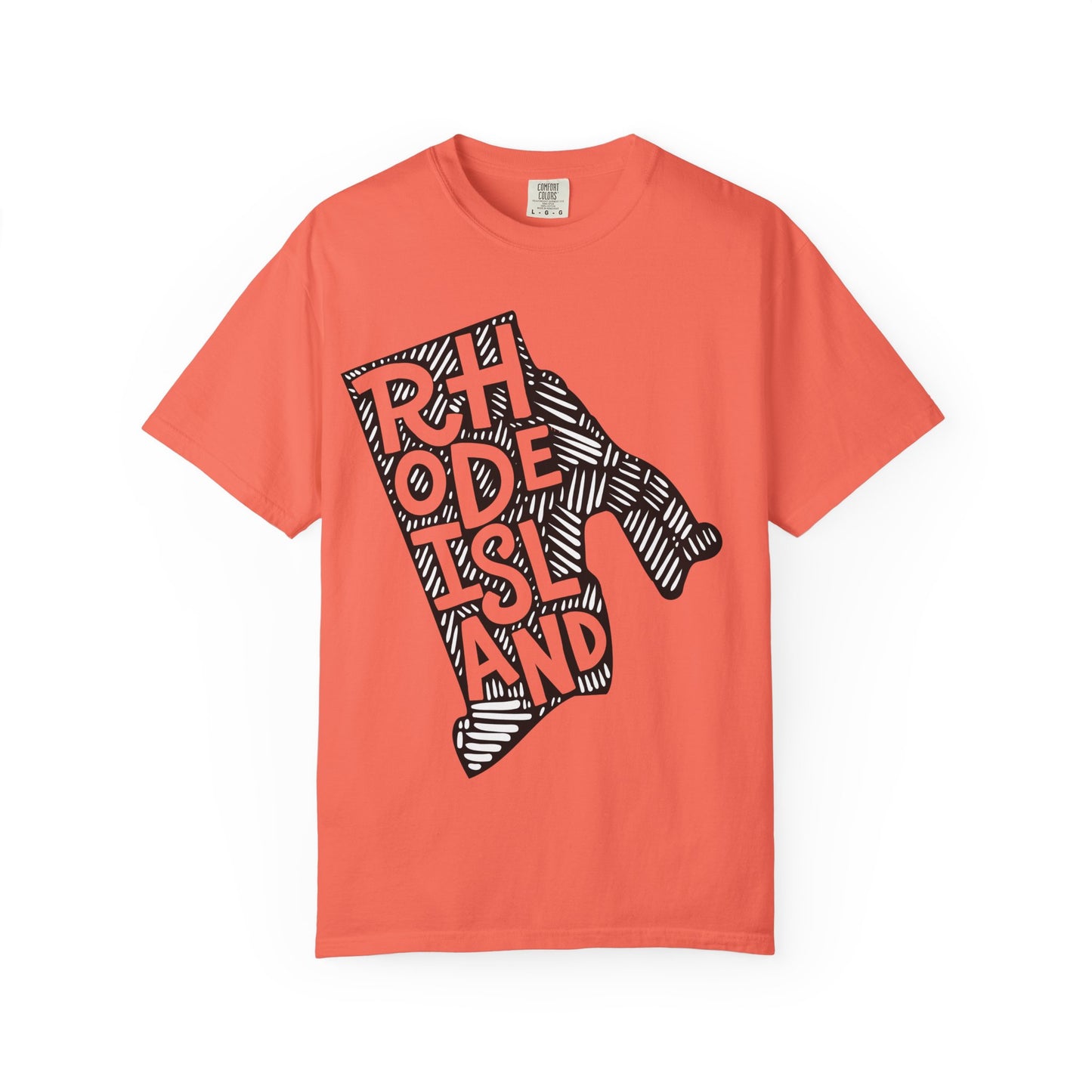 Rhode Island "Woodcut Series" T-Shirt - 14 Colors in 7 Sizes Available!