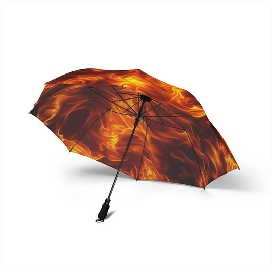 Flames Fire Pattern Print 48" Semi-Automatic Foldable Umbrella