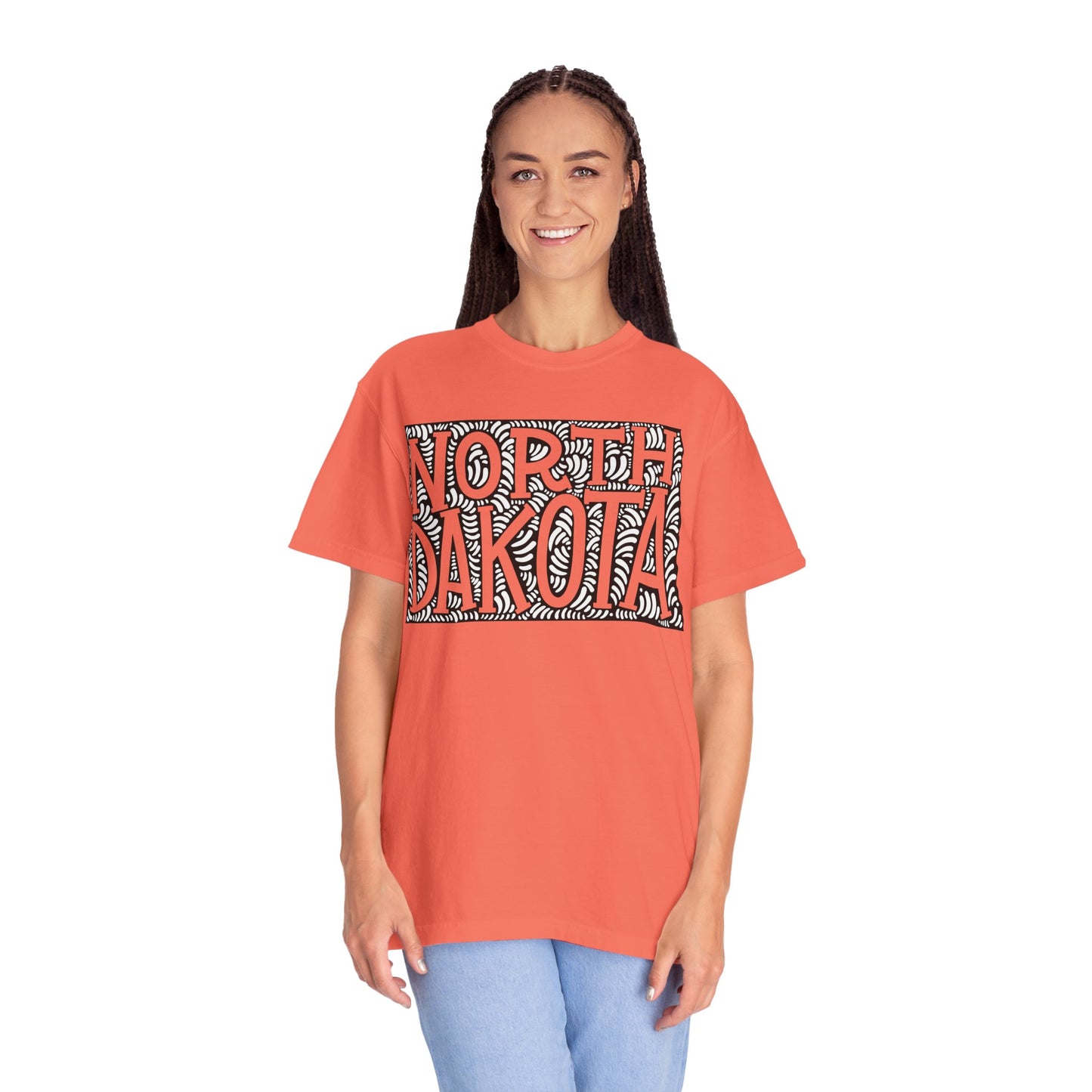 North Dakota "Woodcut Series" T-Shirt - 14 Colors in 7 Sizes Available!