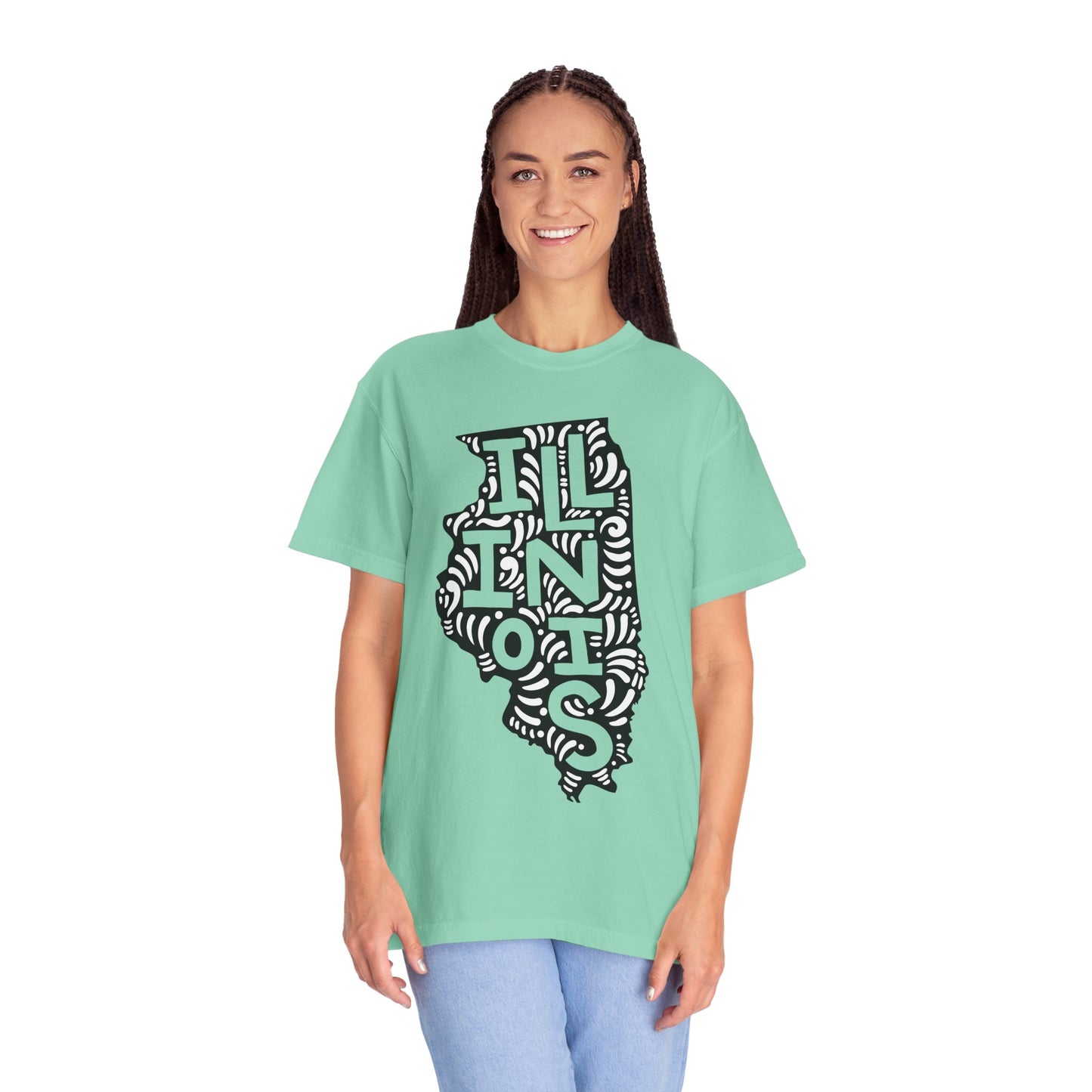 Illinois "Woodcut Series" T-Shirt - 14 Colors in 7 Sizes Available!