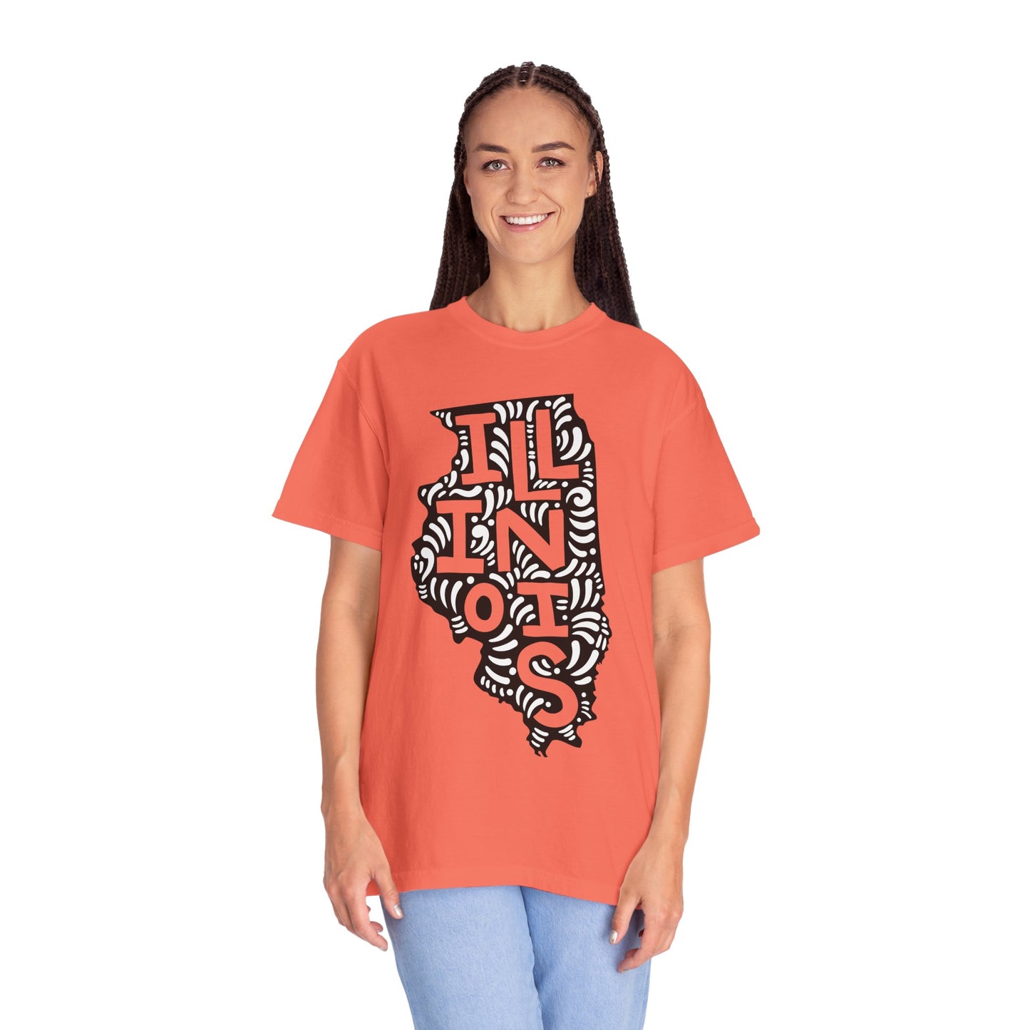 Illinois "Woodcut Series" T-Shirt - 14 Colors in 7 Sizes Available!