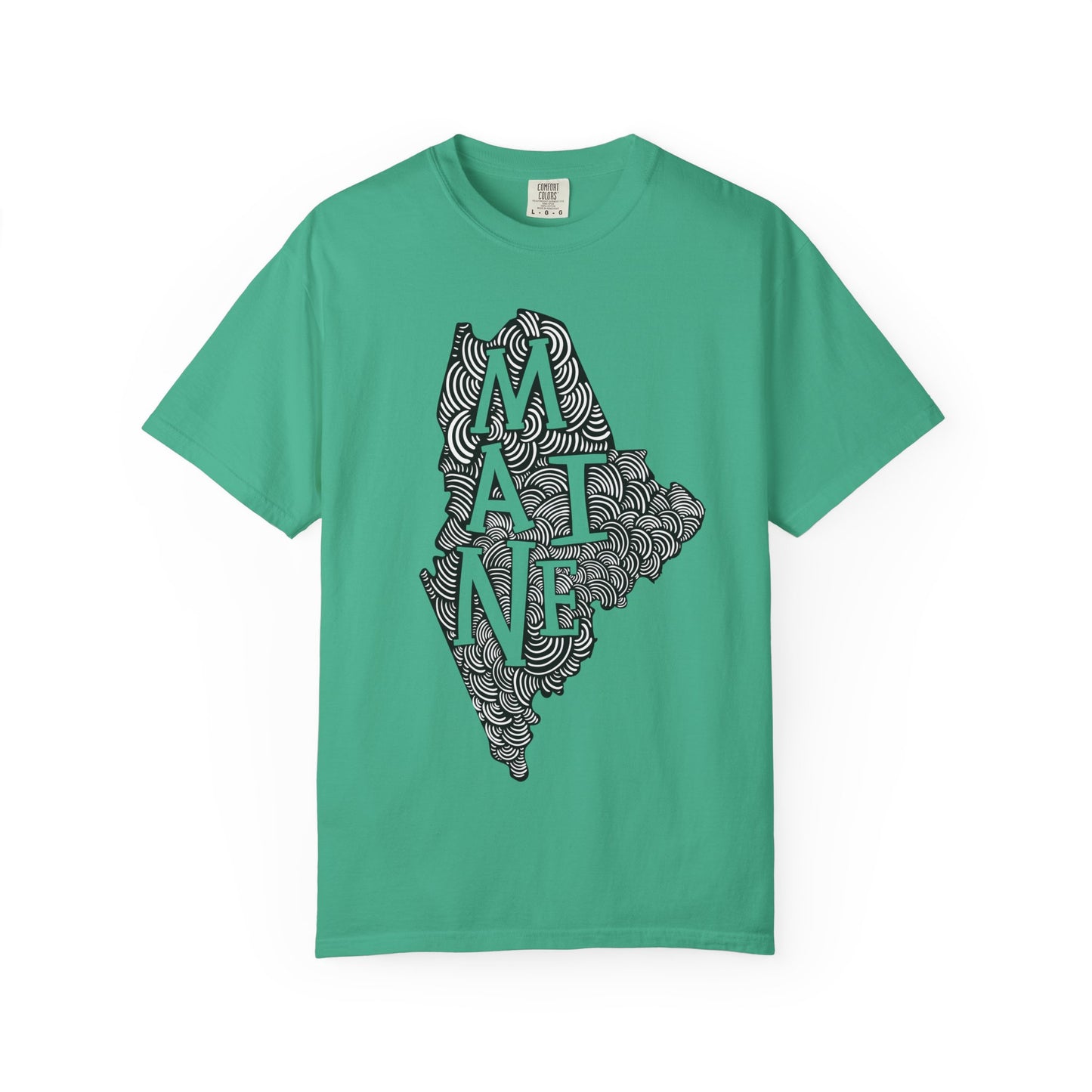 Maine "Woodcut Series" T-Shirt - 14 Colors in 7 Sizes Available!