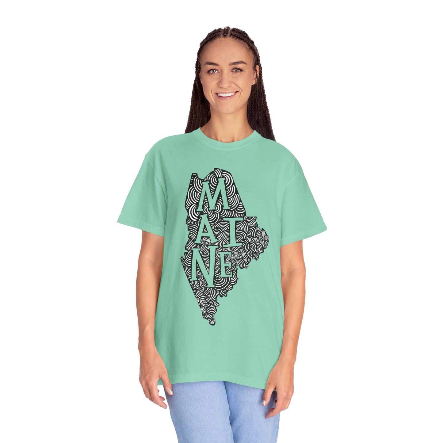 Maine "Woodcut Series" T-Shirt - 14 Colors in 7 Sizes Available!