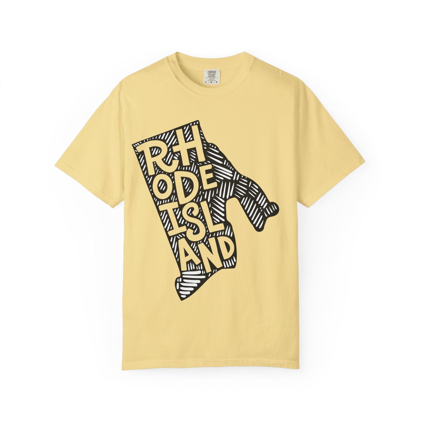 Rhode Island "Woodcut Series" T-Shirt - 14 Colors in 7 Sizes Available!