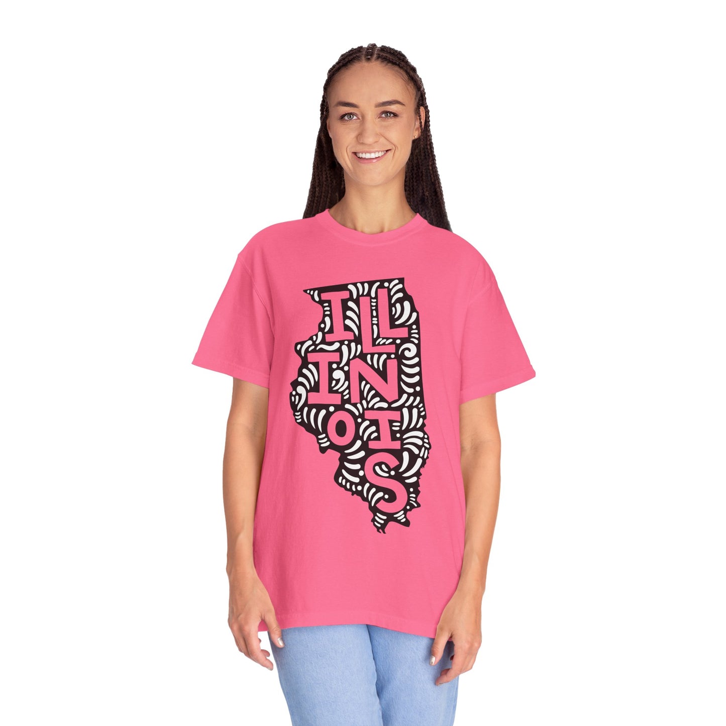 Illinois "Woodcut Series" T-Shirt - 14 Colors in 7 Sizes Available!