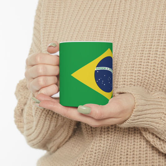 Brazil Flag Ceramic Mug - Available in 11oz & 15oz