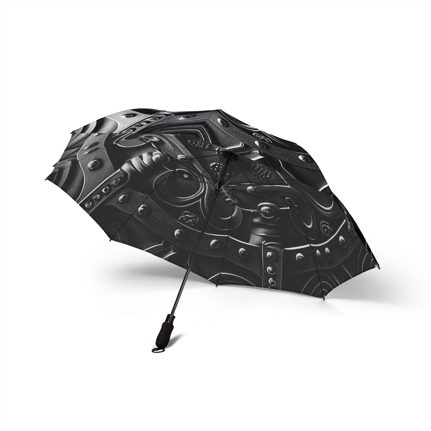 Steampunk Gothic Circular Door 48" Semi-Automatic Foldable Umbrella