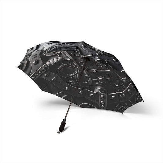 Steampunk Gothic Circular Door 48" Semi-Automatic Foldable Umbrella