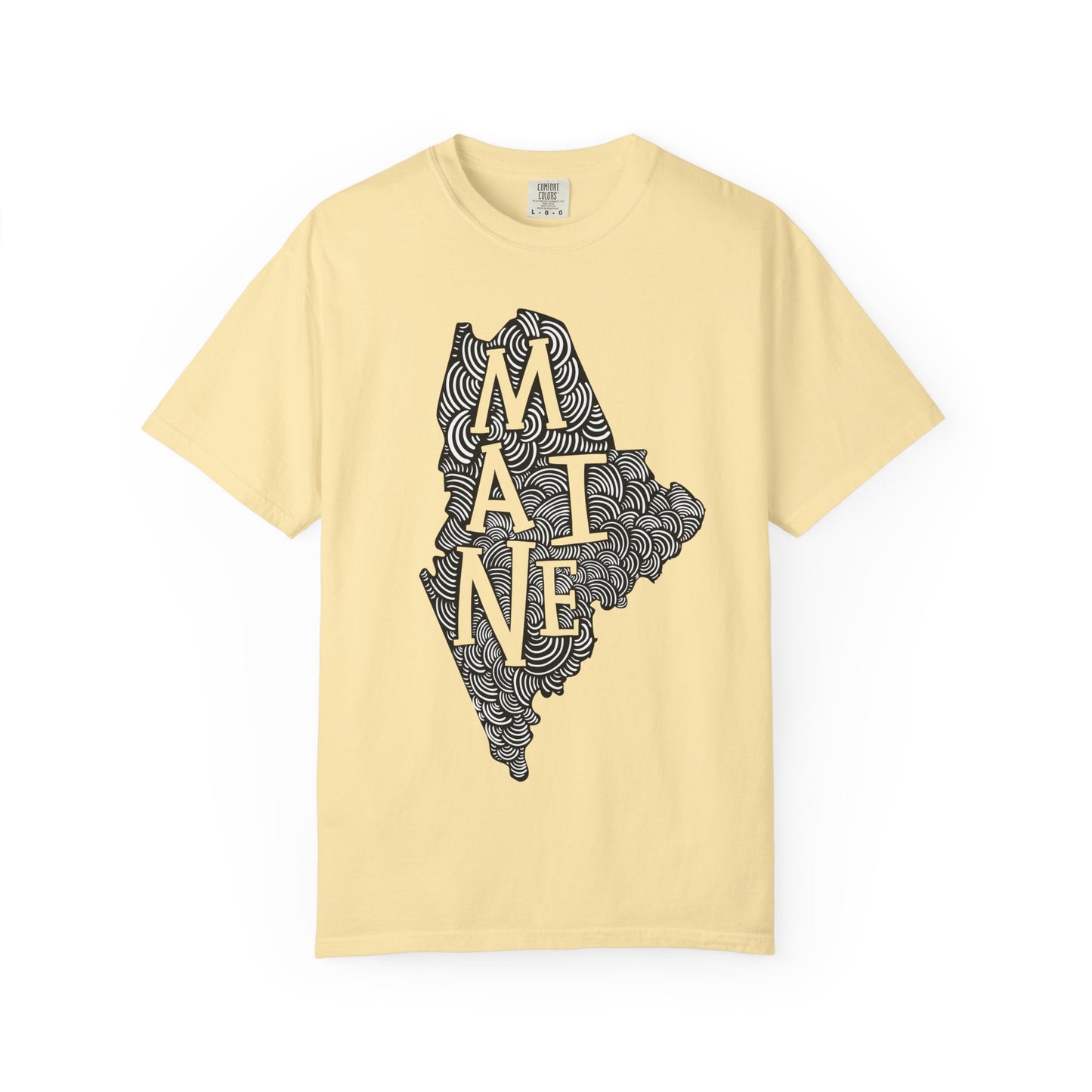 Maine "Woodcut Series" T-Shirt - 14 Colors in 7 Sizes Available!