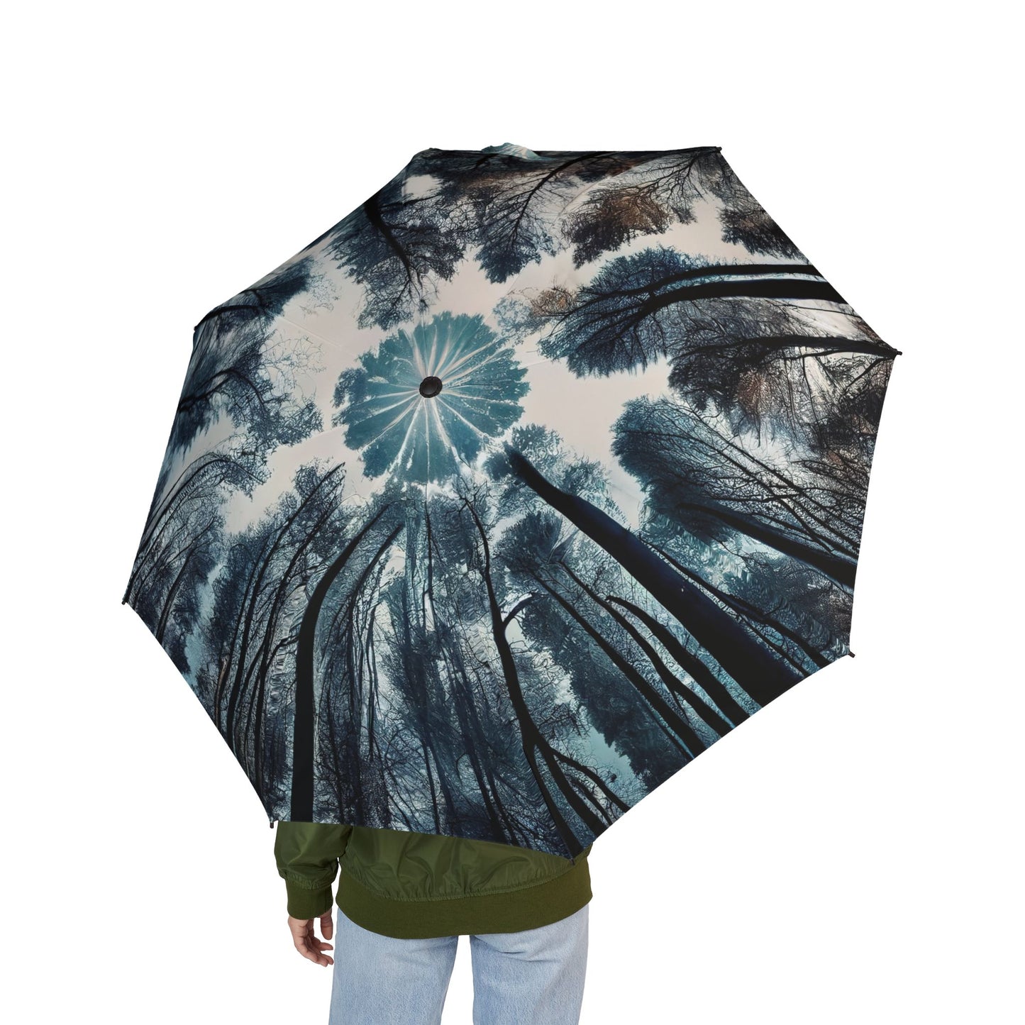 Kaleidoscope Tree Canopy (blue tint) 48" Semi-Automatic Foldable Umbrella