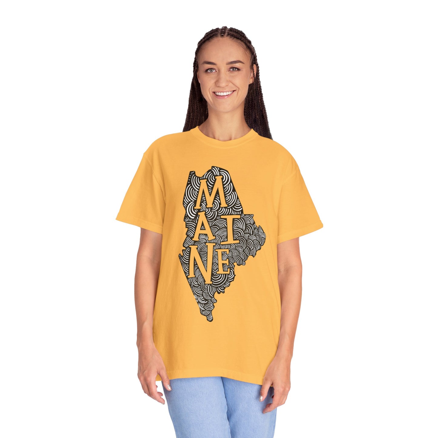 Maine "Woodcut Series" T-Shirt - 14 Colors in 7 Sizes Available!