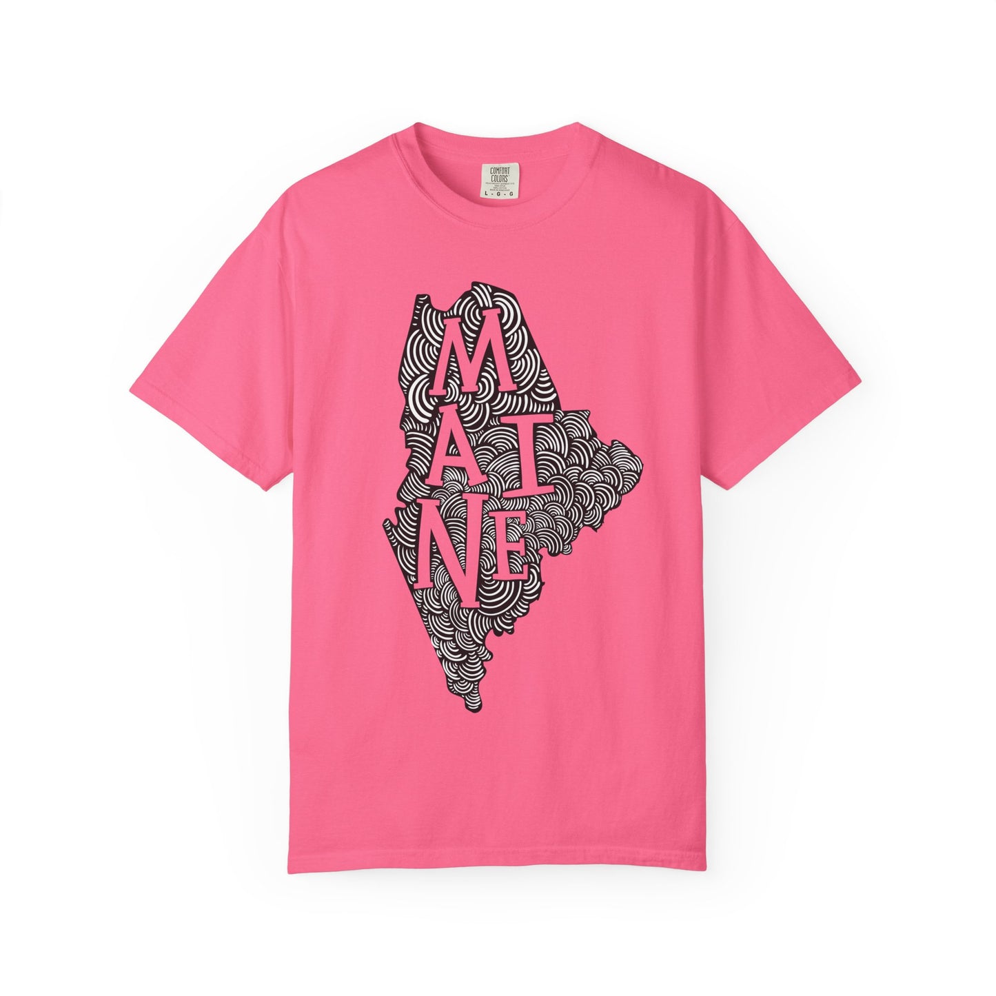 Maine "Woodcut Series" T-Shirt - 14 Colors in 7 Sizes Available!