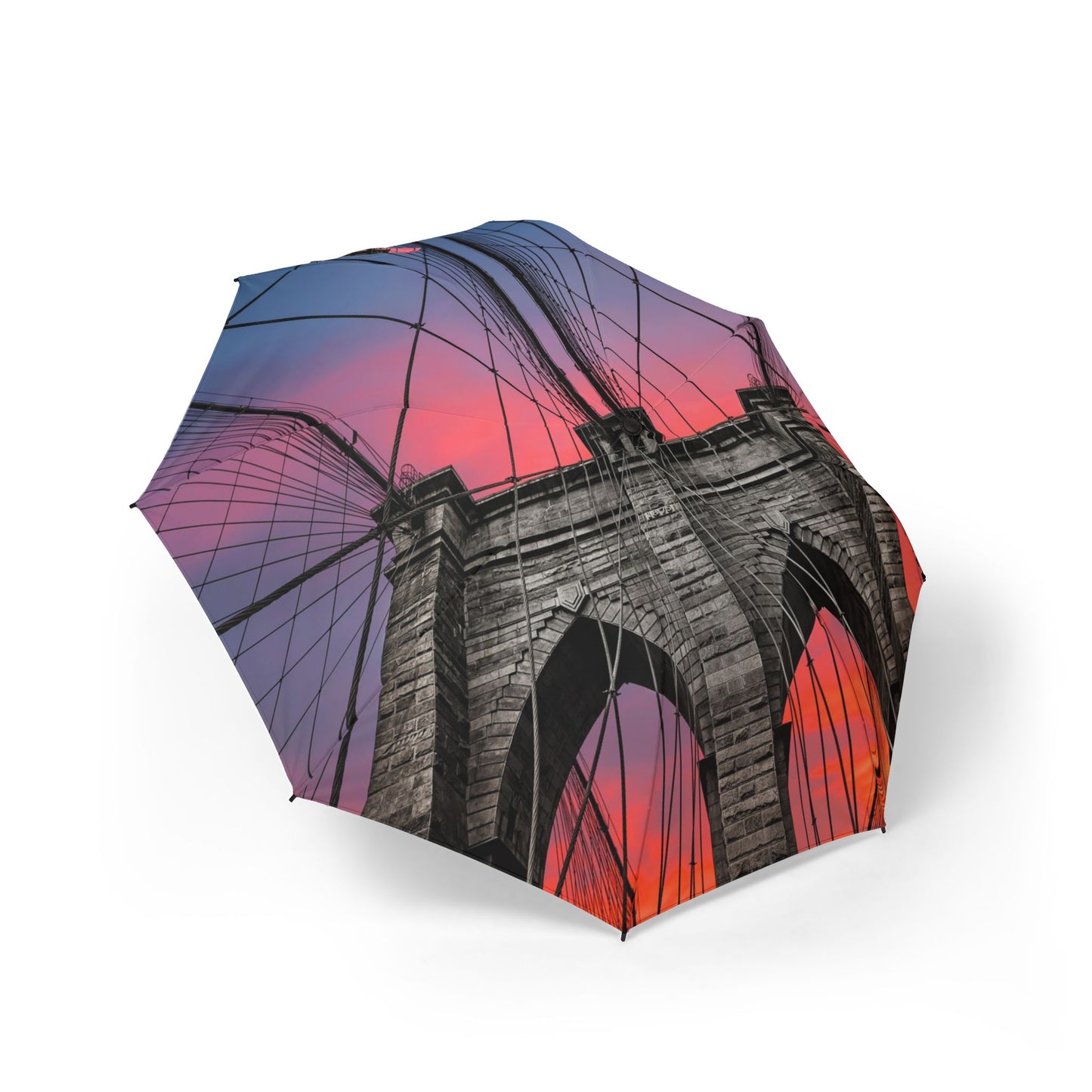 Colorized Brooklyn Bridge New York City 48" Semi-Automatic Foldable Umbrella