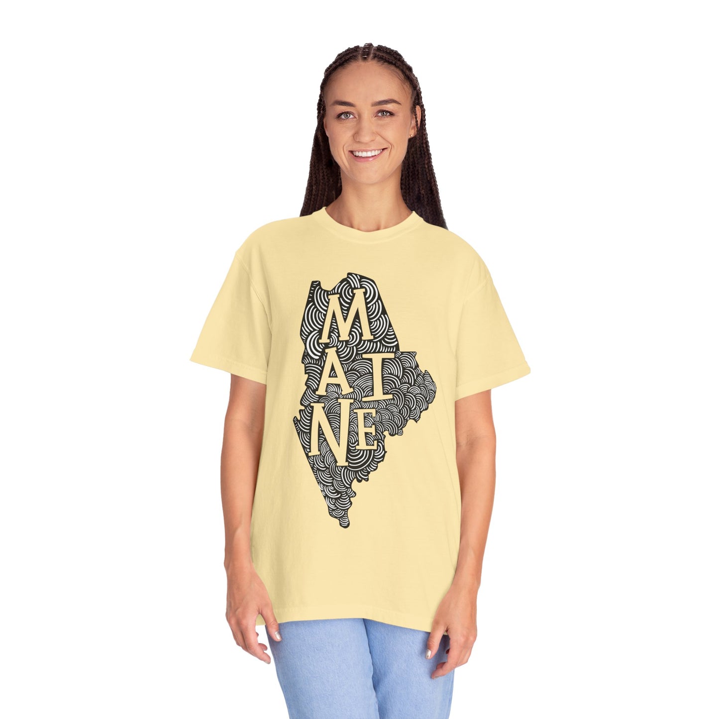 Maine "Woodcut Series" T-Shirt - 14 Colors in 7 Sizes Available!