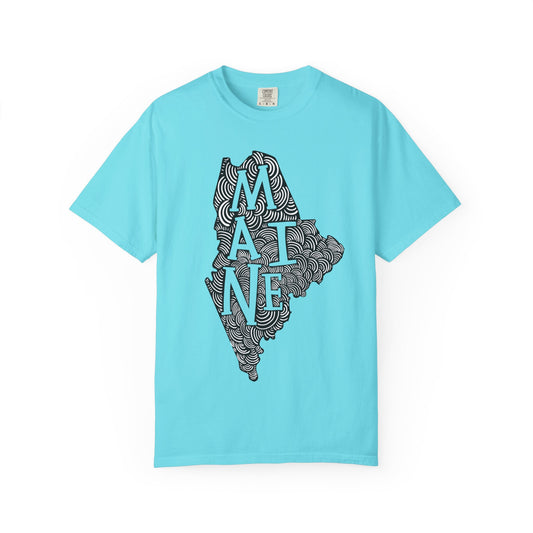 Maine "Woodcut Series" T-Shirt - 14 Colors in 7 Sizes Available!