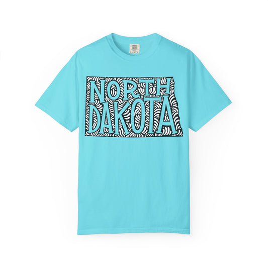 North Dakota "Woodcut Series" T-Shirt - 14 Colors in 7 Sizes Available!