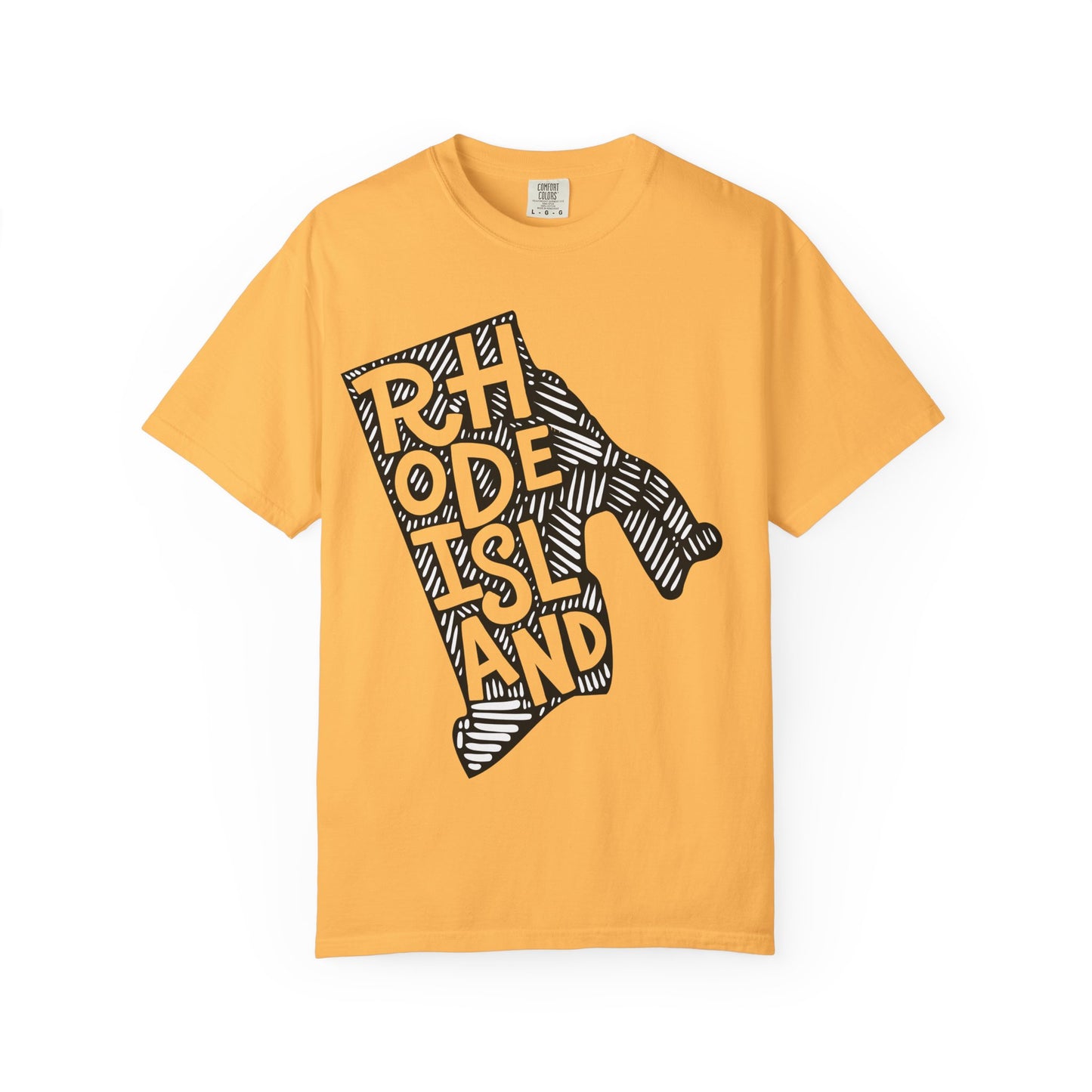 Rhode Island "Woodcut Series" T-Shirt - 14 Colors in 7 Sizes Available!