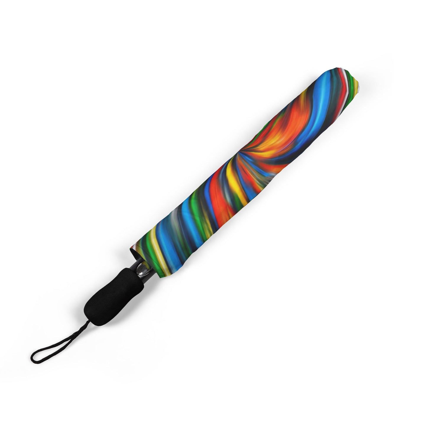 Colorful Rainbow Lollipop Swirl 48" Semi-Automatic Foldable Umbrella
