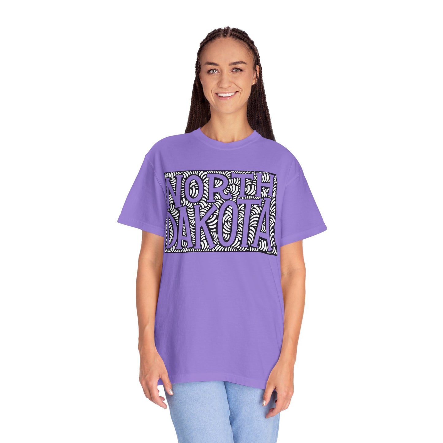 North Dakota "Woodcut Series" T-Shirt - 14 Colors in 7 Sizes Available!