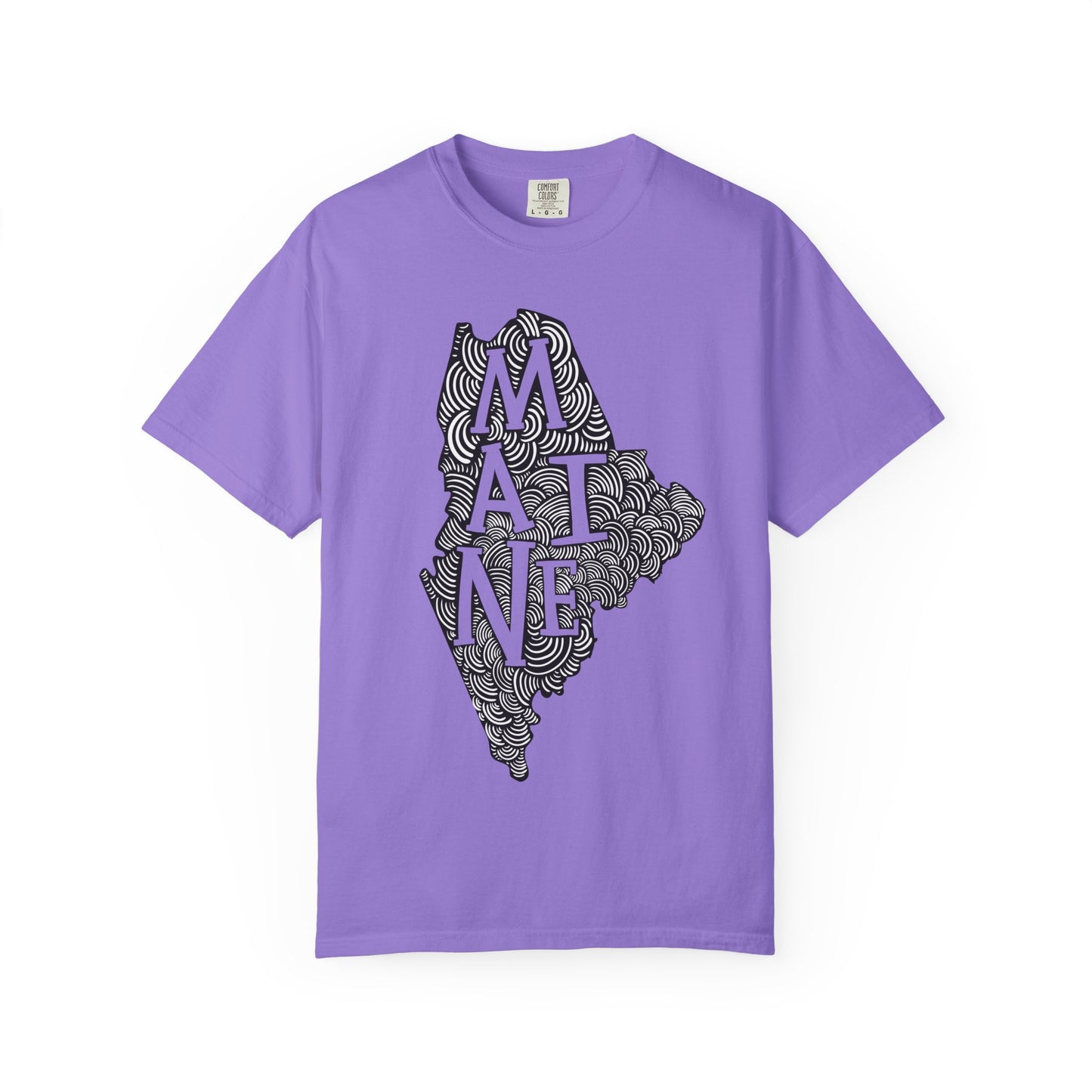 Maine "Woodcut Series" T-Shirt - 14 Colors in 7 Sizes Available!