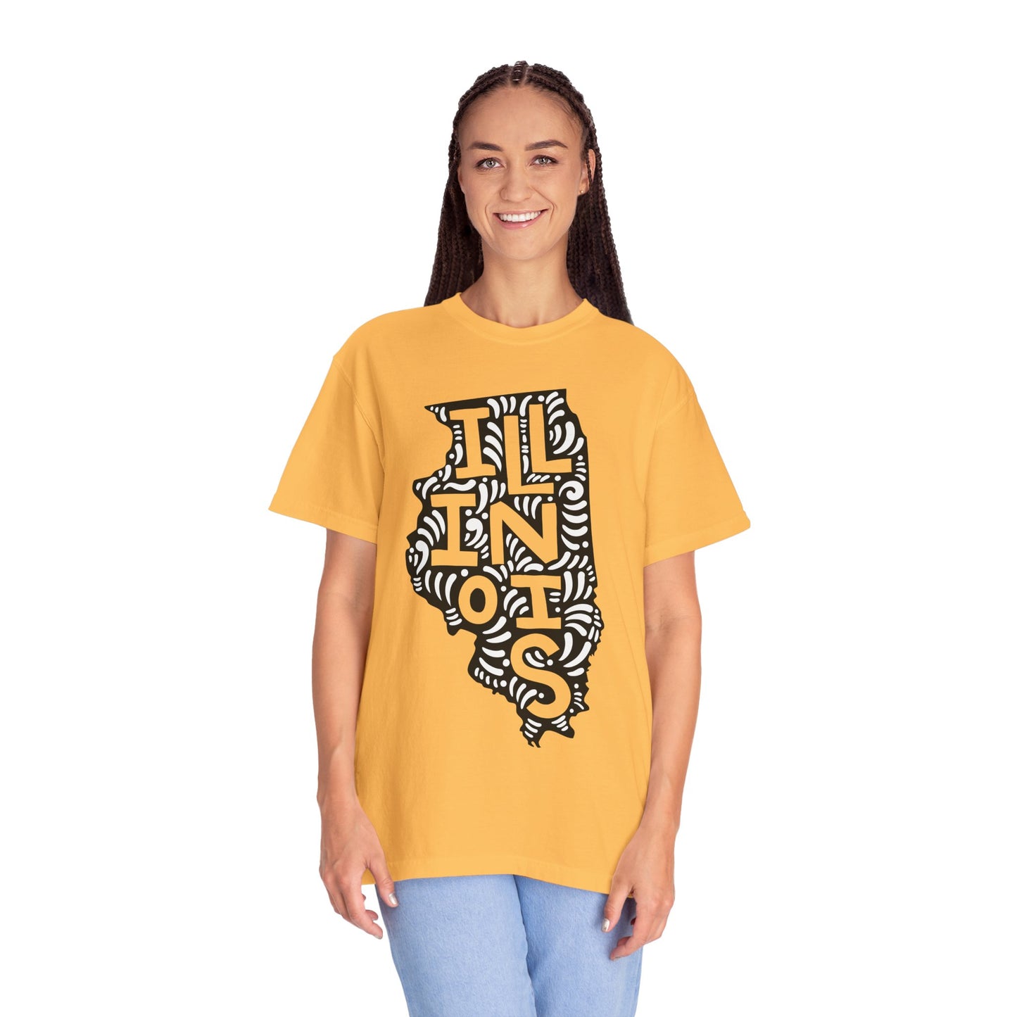 Illinois "Woodcut Series" T-Shirt - 14 Colors in 7 Sizes Available!