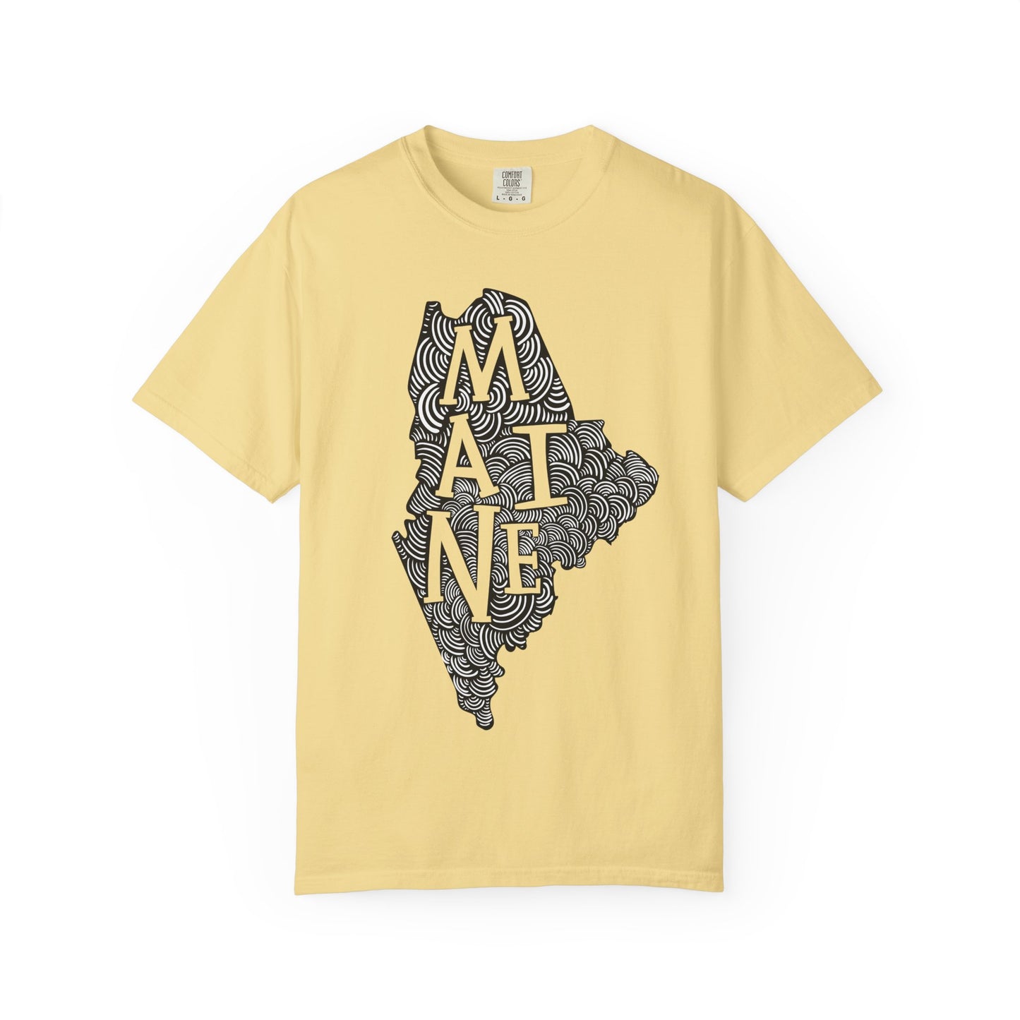 Maine "Woodcut Series" T-Shirt - 14 Colors in 7 Sizes Available!