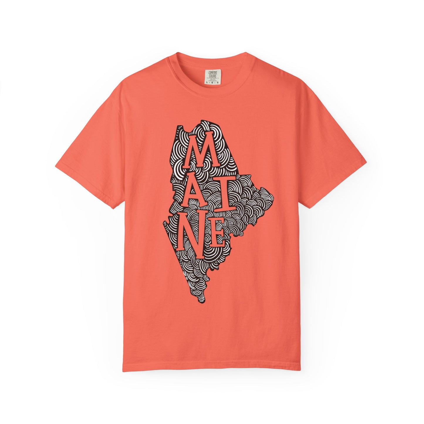 Maine "Woodcut Series" T-Shirt - 14 Colors in 7 Sizes Available!