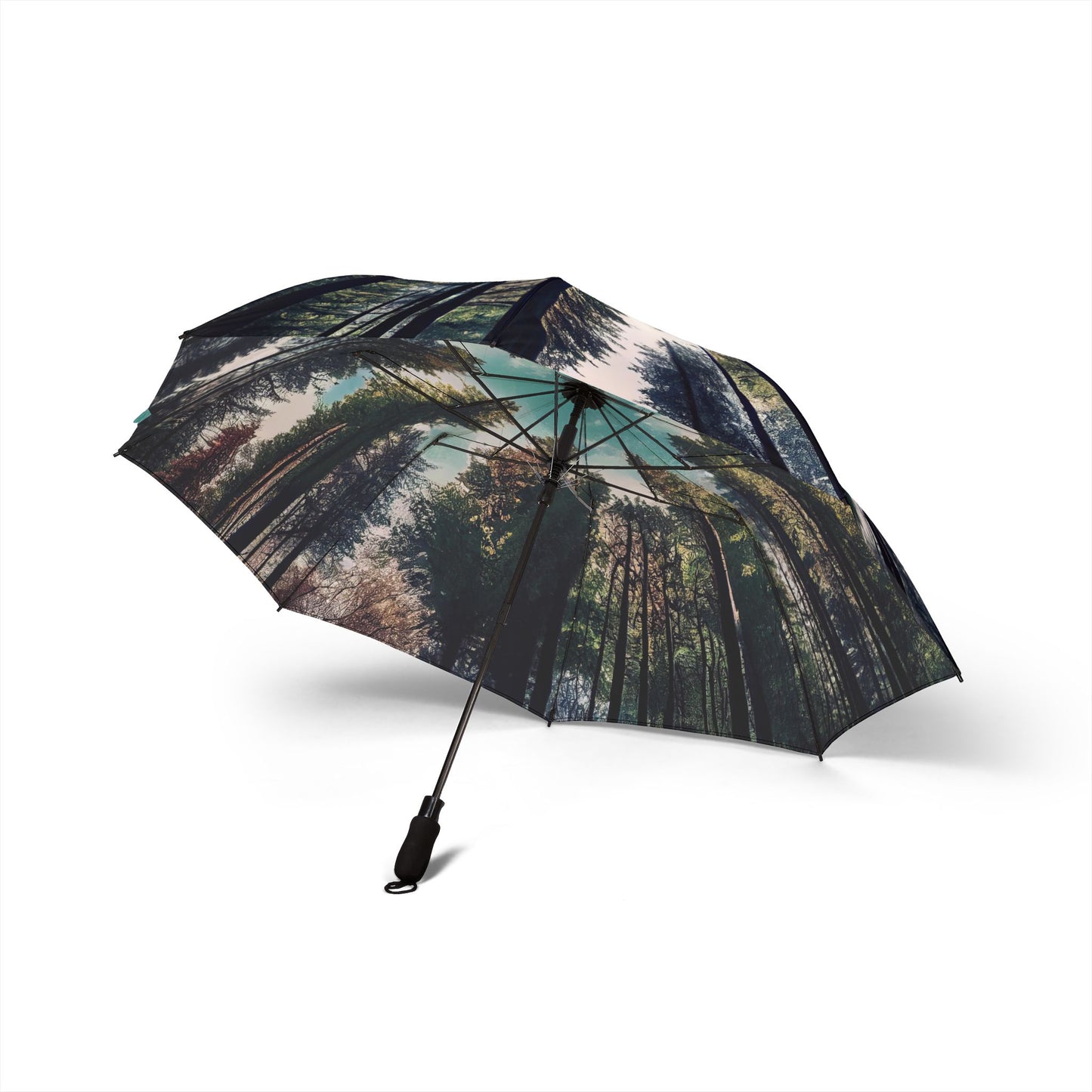 Coniferous Pine Tree Canopy 48" Semi-Automatic Foldable Umbrella