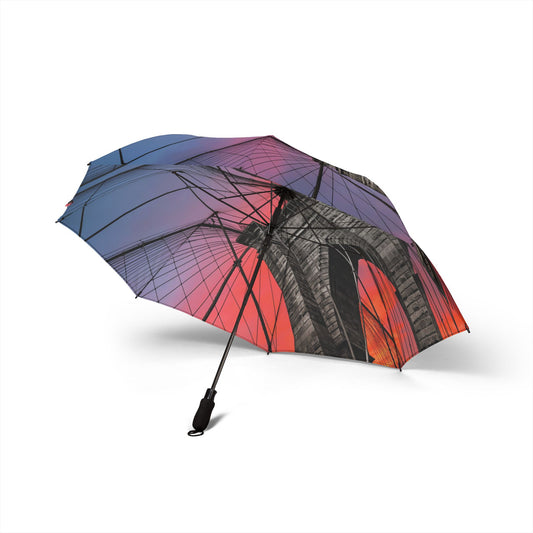 Colorized Brooklyn Bridge New York City 48" Semi-Automatic Foldable Umbrella