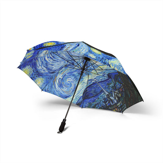 Van Gogh's Starry Night 48" Semi-Automatic Foldable Umbrella