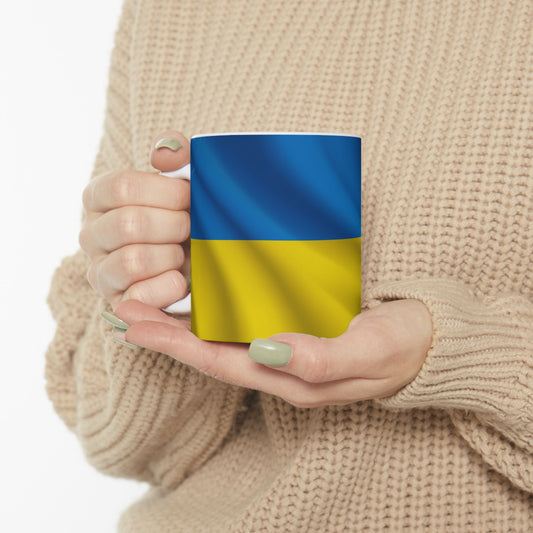 Ukraine Waving Flag Ceramic Mug - Available in 11oz & 15oz