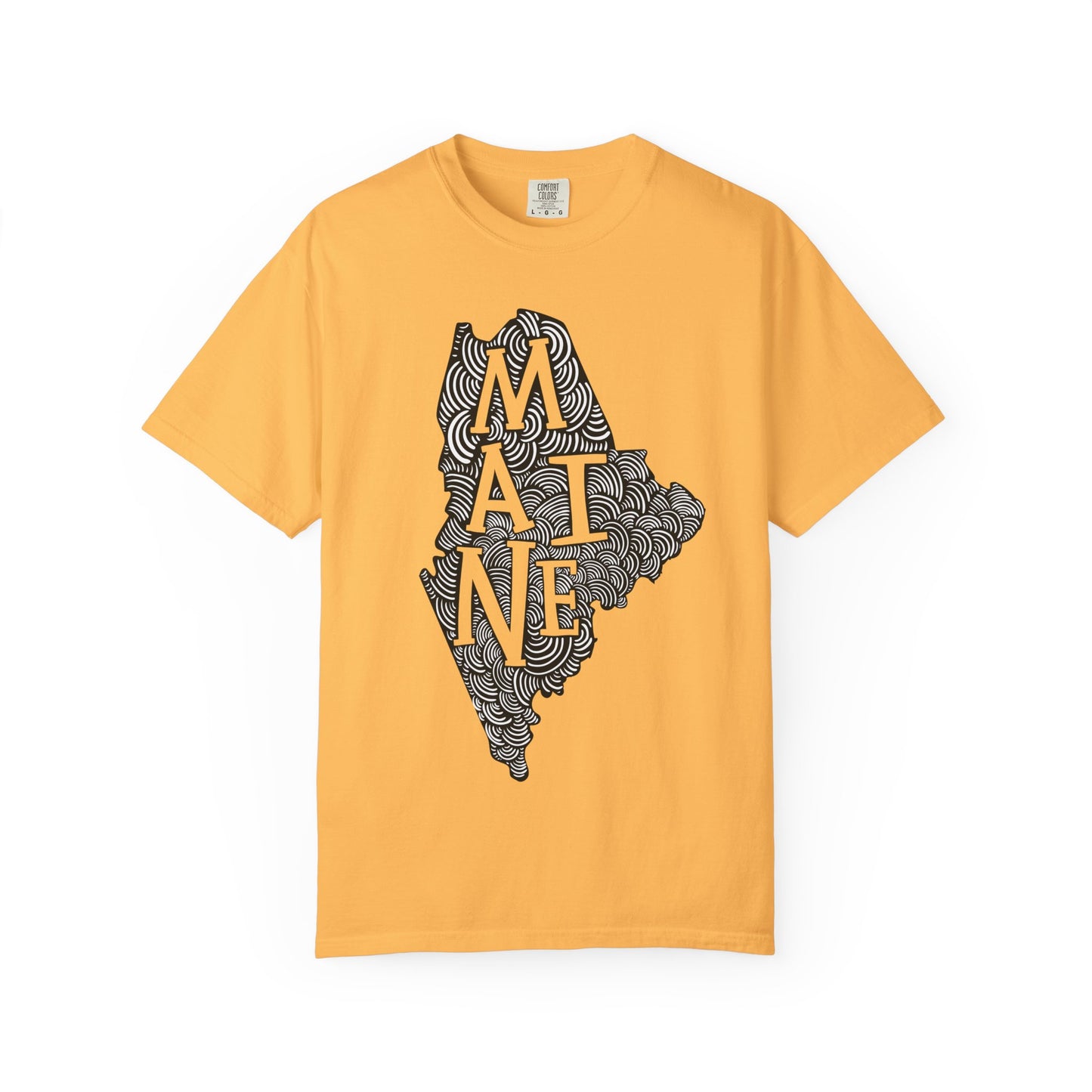 Maine "Woodcut Series" T-Shirt - 14 Colors in 7 Sizes Available!