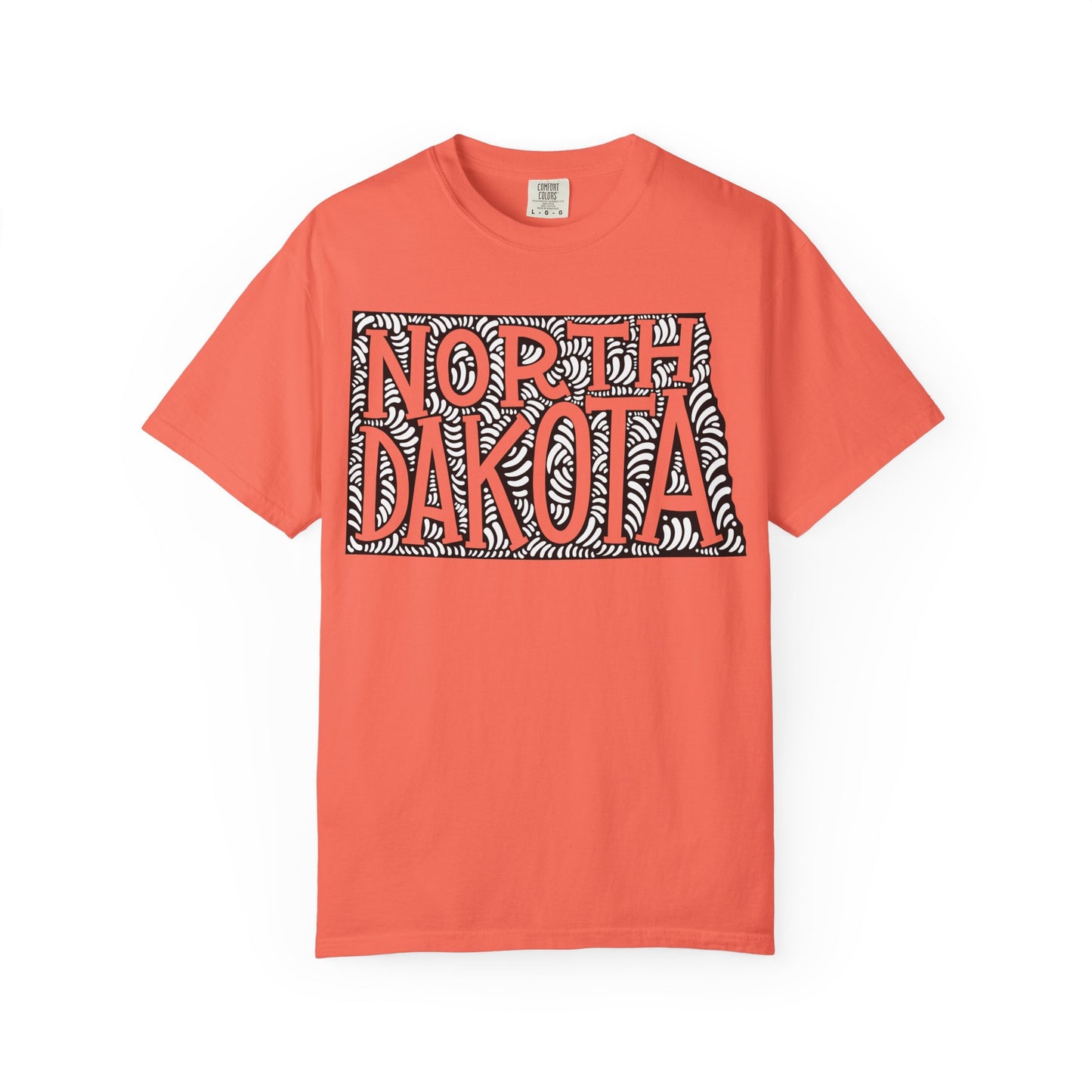 North Dakota "Woodcut Series" T-Shirt - 14 Colors in 7 Sizes Available!