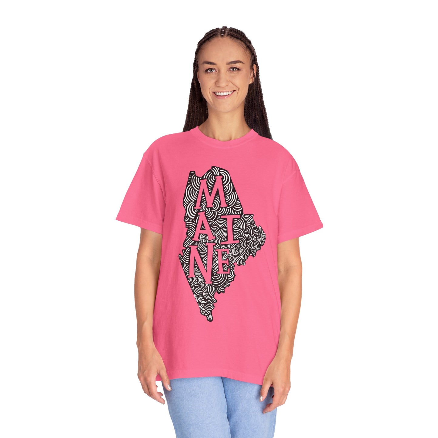 Maine "Woodcut Series" T-Shirt - 14 Colors in 7 Sizes Available!