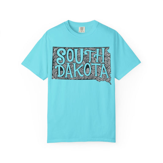 South Dakota "Woodcut Series" T-Shirt - 14 Colors in 7 Sizes Available!