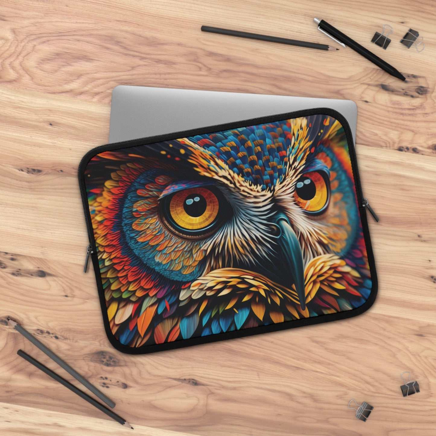 Colorful Owl Laptop Sleeve - Available in 5 Sizes!