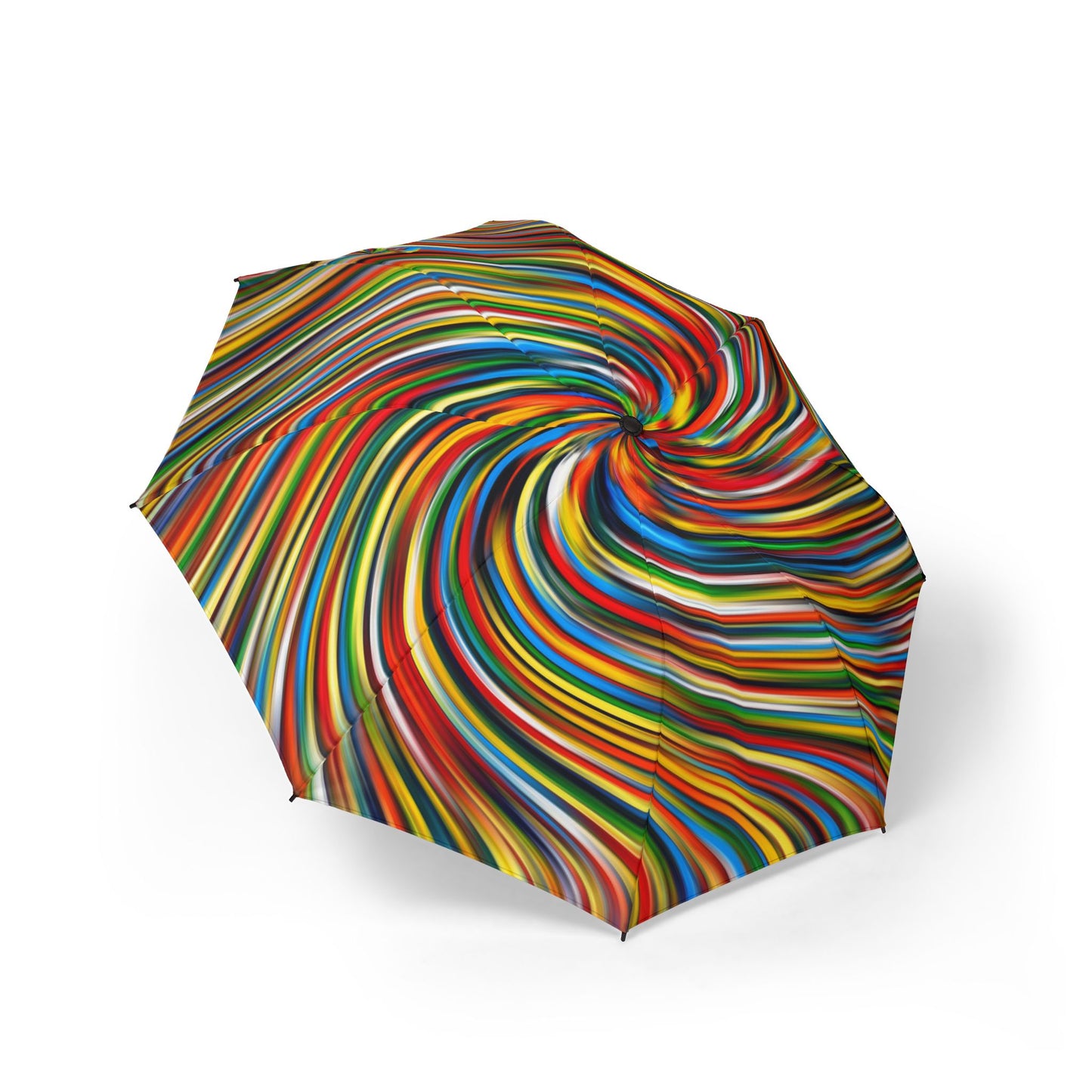 Colorful Rainbow Lollipop Swirl 48" Semi-Automatic Foldable Umbrella