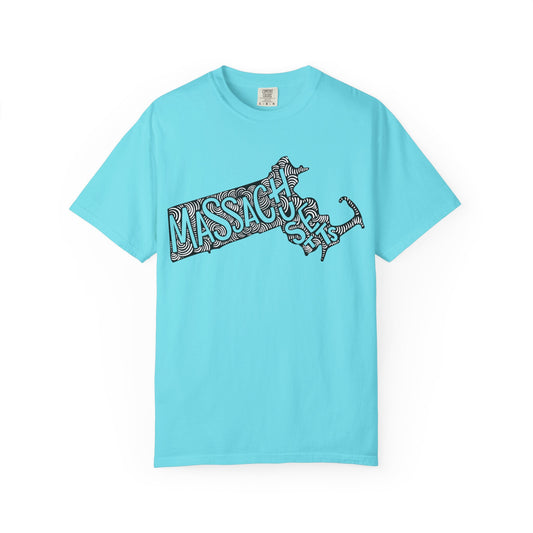Massachusetts "Woodcut Series" T-Shirt - 14 Colors in 7 Sizes Available!